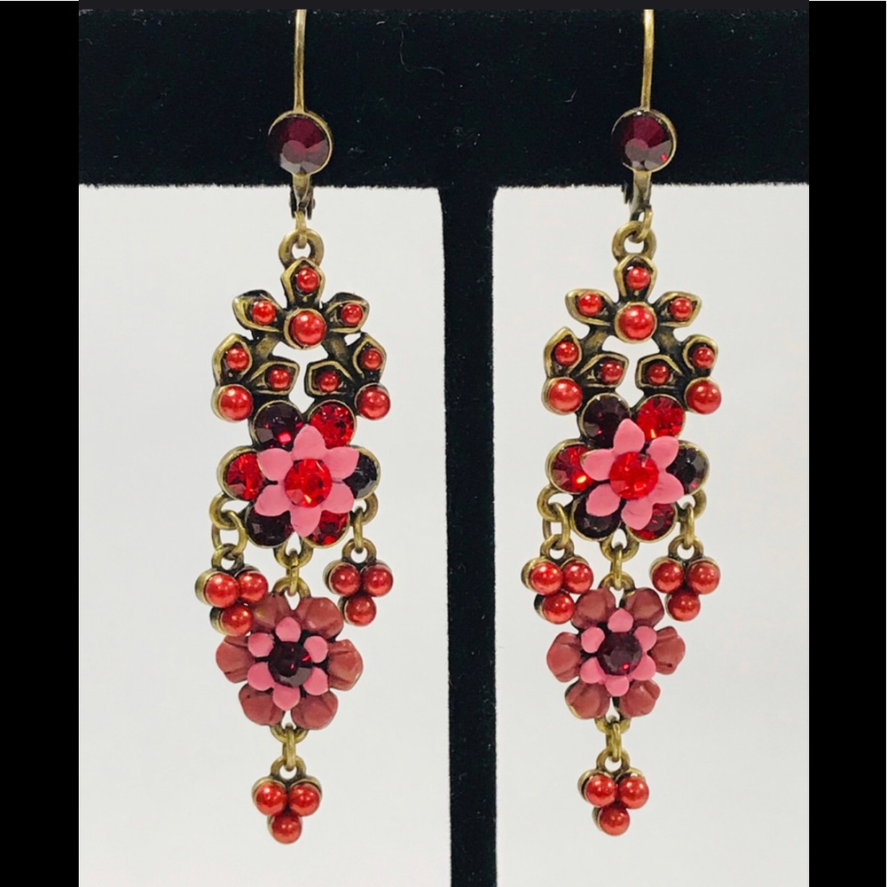 Vintage Inspired Pink Flower Whisper Dangles-NWT-Boutique